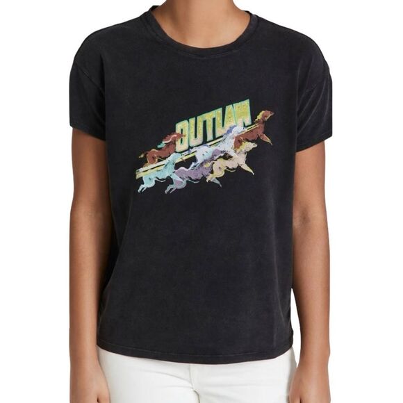 PAIGE Ryo Outlaw Black Graphic Tee Size Large - Picture 3 of 13